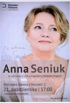 Spotkanie autorskie : Anna Seniuk 2022