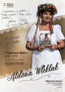 Spotkanie autorskie : Aldona Weklak, 07.06.2024