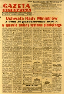 Gazeta Ostrowska 1950.10.30 R.III nr299(584)
