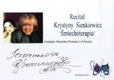 Recital Krystyny Sienkiewicz "Śmiechoterapia"