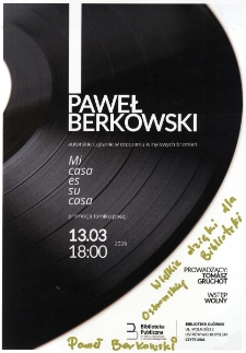 Paweł Berkowski : Mi casa es su casa, 13.03.2026