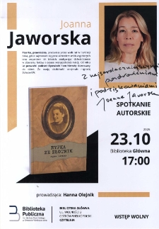 Spotkanie autorskie : Joanna Jaworska, Ostr&oacute;w Wielkopolski 2026