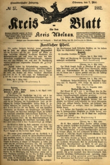 Kreis-Blatt fuer den Kreis Adelnau 1882.05.07 nr37