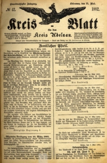 Kreis-Blatt fuer den Kreis Adelnau 1882.05.25 nr42