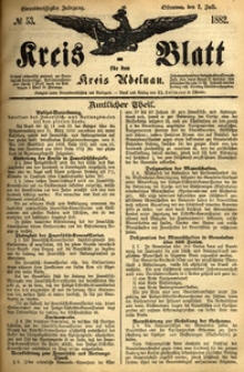 Kreis-Blatt fuer den Kreis Adelnau 1882.07.02 nr53