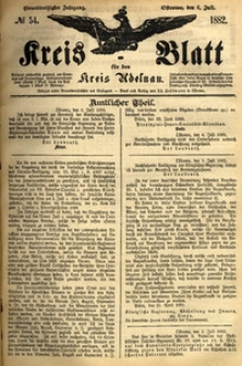 Kreis-Blatt fuer den Kreis Adelnau 1882.07.06 nr54