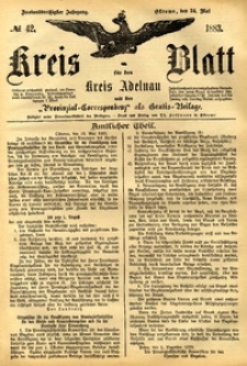 Kreis-Blatt fuer den Kreis Adelnau 1883.05.24 nr42