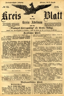 Kreis-Blatt fuer den Kreis Adelnau 1883.08.09 nr64