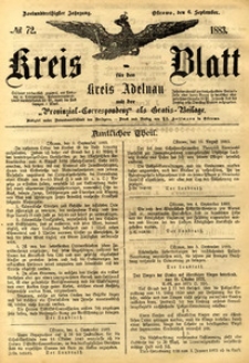 Kreis-Blatt fuer den Kreis Adelnau 1883.09.06 nr72