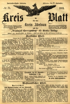 Kreis-Blatt fuer den Kreis Adelnau 1883.09.27 nr78