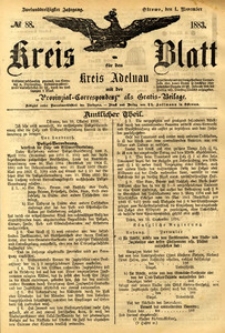 Kreis-Blatt fuer den Kreis Adelnau 1883.11.01 nr88