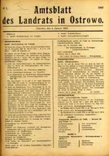 Amtsblatt des Landrats in Ostrowo 1943.01.04 nr1