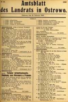 Amtsblatt des Landrats in Ostrowo 1943.02.25 nr16