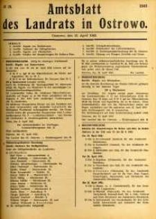 Amtsblatt des Landrats in Ostrowo 1943.04.12 nr29