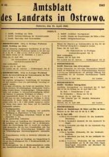 Amtsblatt des Landrats in Ostrowo 1943.04.15 nr30