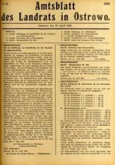 Amtsblatt des Landrats in Ostrowo 1943.04.19 nr31