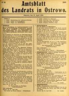 Amtsblatt des Landrats in Ostrowo 1943.04.27 nr33
