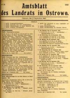 Amtsblatt des Landrats in Ostrowo 1943.09.02 nr70