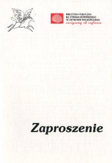 Zaproszenie : Światowy Dzień Poezji w Bibliotece. Dyrektor zaprasza na wiecz&oacute;r poezji Edward Pasewicz poeta i prof. Piotr Śliwiński krytyk, 22.03.2013